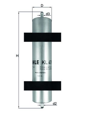 Топливный фильтр MAHLE KL 478