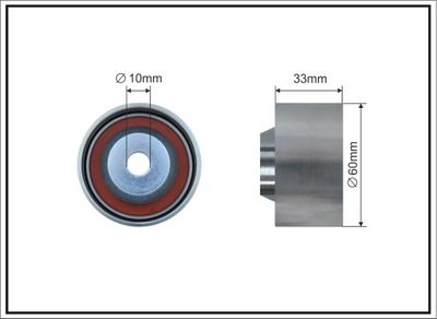 Паразитный / Ведущий ролик, зубчатый ремень CAFFARO 373-131