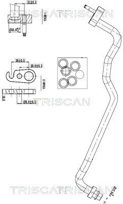 Трубопровод высокого / низкого давления, кондиционер TRISCAN 9010 16018
