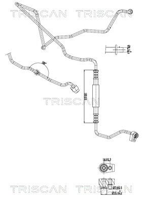 Трубопровод высокого / низкого давления, кондиционер TRISCAN 9010 16064