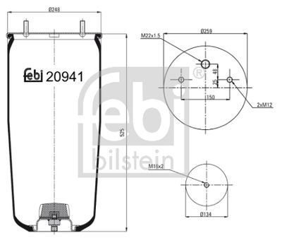 Pneimoatsperes spilvens, Pneimopiekare FEBI BILSTEIN 20941