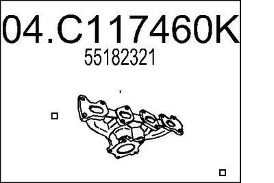 Труба выхлопного газа MTS 04.C117460K