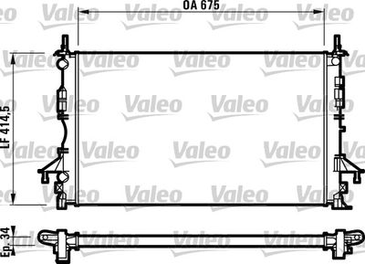 Radiators, Motora dzesēšanas sistēma VALEO 732828