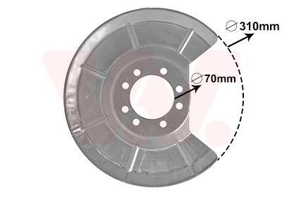 Dubļu sargs, Bremžu disks VAN WEZEL 5942373