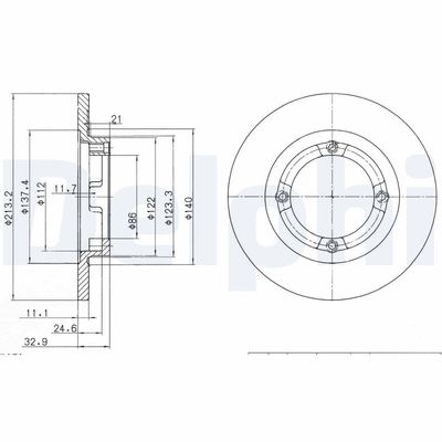 Bremžu diski DELPHI BG2580