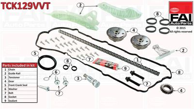 Комплект цели привода распредвала FAI AUTOPARTS TCK129VVT