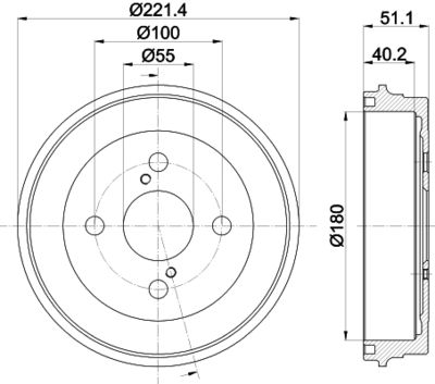 Bremžu trumulis HELLA PAGID 8DT 355 303-021