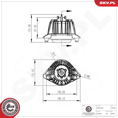 Подвеска, двигатель ESEN SKV 75SKV298