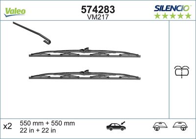 Stikla tīrītāja slotiņa VALEO 574285