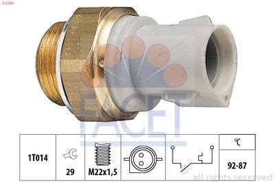 Термовыключатель, вентилятор радиатора FACET 7.5129