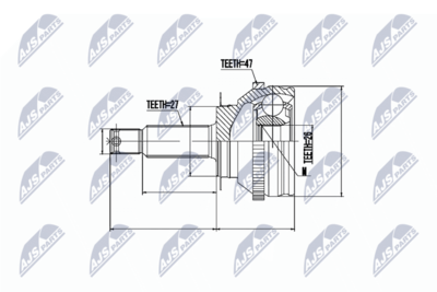 Šarnīru komplekts, Piedziņas vārpsta NTY NPZ-HY-505