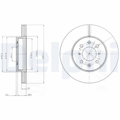 Тормозной диск DELPHI BG2759C