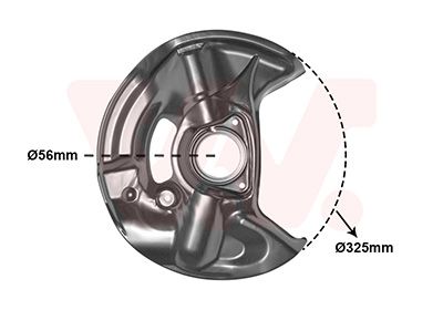 Dubļu sargs, Bremžu disks VAN WEZEL 3029372