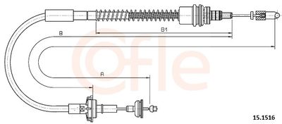 Трос, управление сцеплением COFLE 92.15.1516