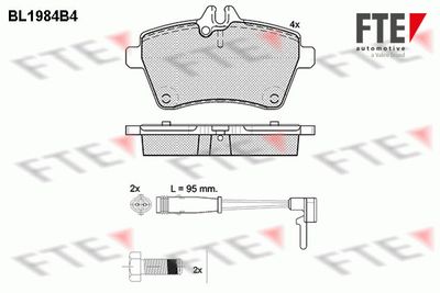 Bremžu uzliku kompl., Disku bremzes FTE 9010574