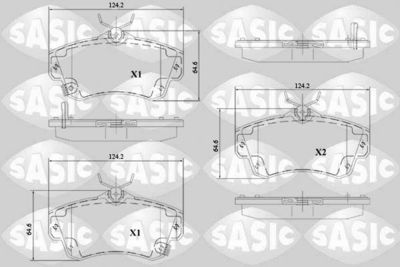 Bremžu uzliku kompl., Disku bremzes SASIC 6216115