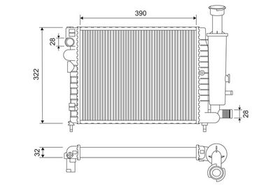 Radiators, Motora dzesēšanas sistēma VALEO 883866