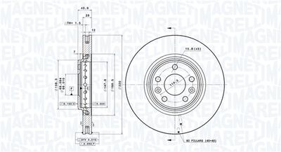 Тормозной диск MAGNETI MARELLI 360406112101