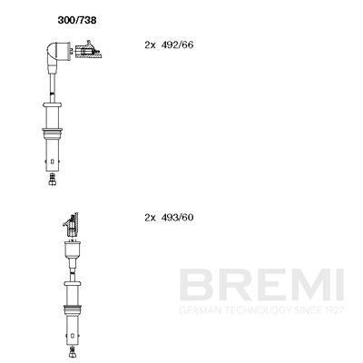 Augstsprieguma vadu komplekts BREMI 300/738