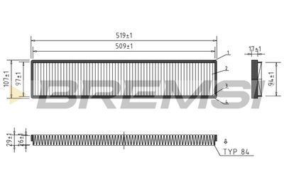 Filtrs, Salona telpas gaiss BREMSI FC1535