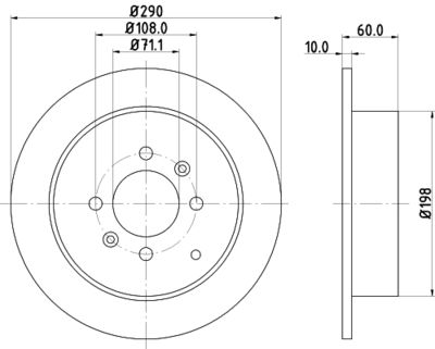Bremžu diski HELLA PAGID 8DD 355 105-231