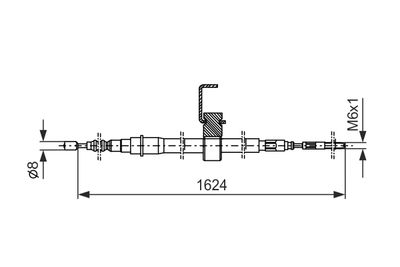 Тросик, cтояночный тормоз BOSCH 1 987 477 480