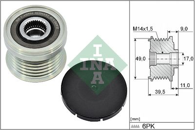 Ģeneratora brīvgaitas mehānisms Schaeffler INA 535 0361 10