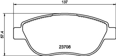 HELLA PAGID 8DB355011331 Bremžu uzliku kompl