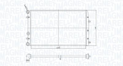Радиатор, охлаждение двигателя MAGNETI MARELLI 350213841000