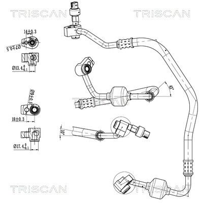 Augst-/Zemspiediena cauruļvads, Gaisa kond. sist. TRISCAN 9010 16036