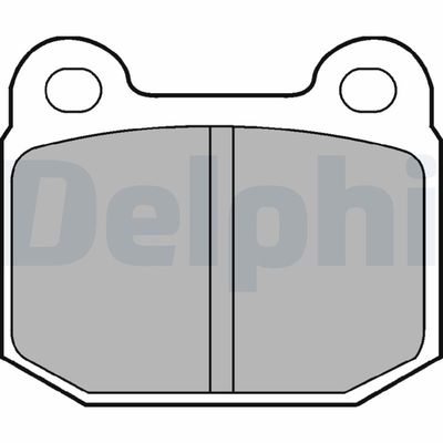 Комплект тормозных колодок, дисковый тормоз DELPHI LP87