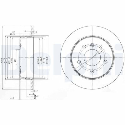 Тормозной диск DELPHI BG3710