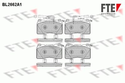 Bremžu uzliku kompl., Disku bremzes FTE 9010901