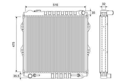 Радиатор, охлаждение двигателя VALEO 701282