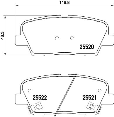Bremžu uzliku kompl., Disku bremzes HELLA PAGID 8DB 355 020-101