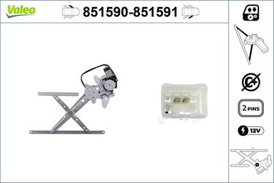 Стеклоподъемник VALEO 851590