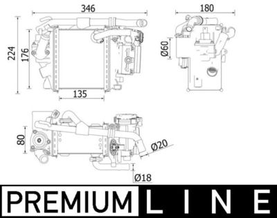 Интеркулер MAHLE CI 540 000P