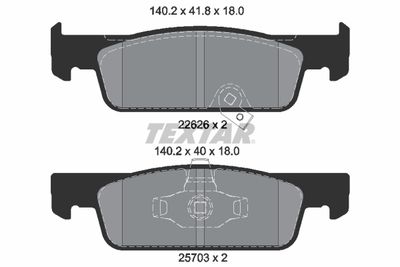 Bremžu uzliku kompl., Disku bremzes TEXTAR 2262601