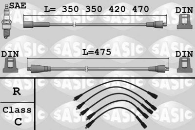 Augstsprieguma vadu komplekts SASIC 9284016