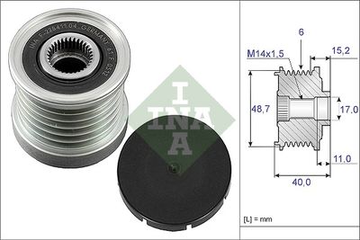 Механизм свободного хода генератора Schaeffler INA 535 0038 10