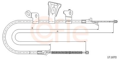 Тросик, cтояночный тормоз COFLE 17.1072
