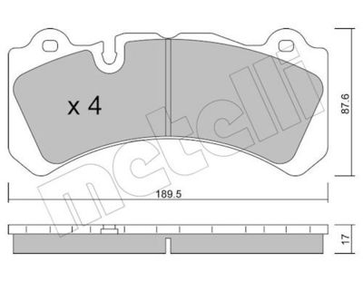 Bremžu uzliku kompl., Disku bremzes METELLI 22-1328-0