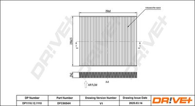 Фильтр, воздух во внутренном пространстве Dr!ve+ DP1110.12.1110