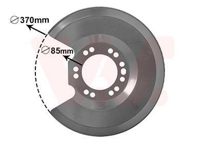 Dubļu sargs, Bremžu disks VAN WEZEL 1828373