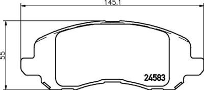 Комплект тормозных колодок, дисковый тормоз HELLA PAGID 8DB 355 013-491