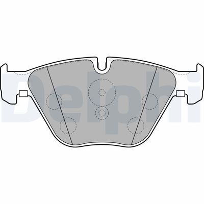 Комплект тормозных колодок, дисковый тормоз DELPHI LP2245