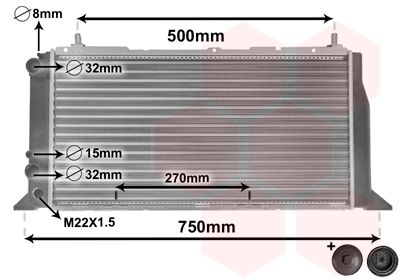 Radiators, Motora dzesēšanas sistēma VAN WEZEL 03002026
