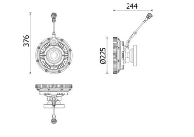Сцепление, вентилятор радиатора MAHLE CFC 273 000P