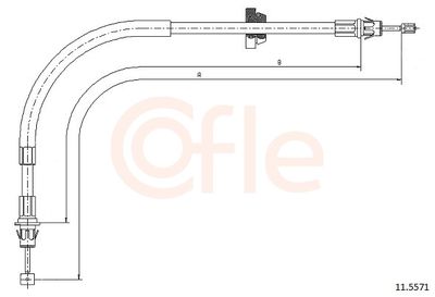 Тросик, cтояночный тормоз COFLE 92.11.5571