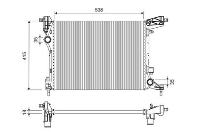 Радиатор, охлаждение двигателя VALEO 701255